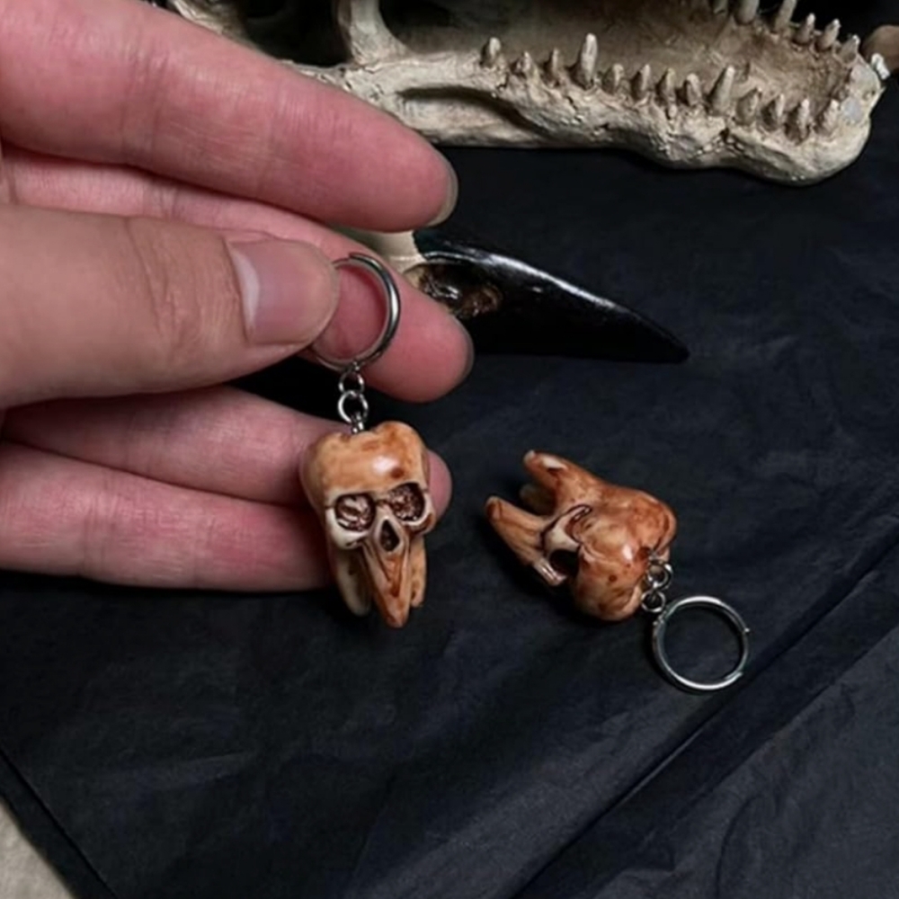 Skull Tooth Earrings
